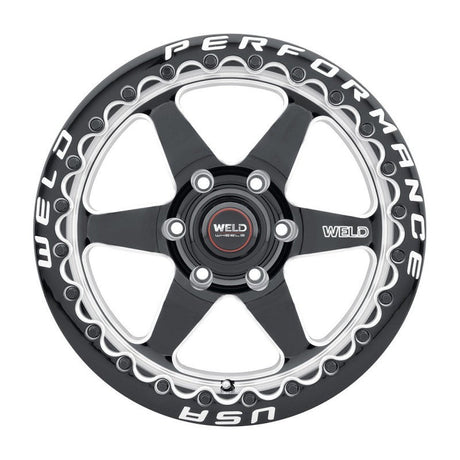 Weld S909 17x10 Ventura 6 Beadlock 6x135 ET42 BS7.25 Gloss BLK MIL DIA 87.1 Weld Wheels - Cast  AXOPROS