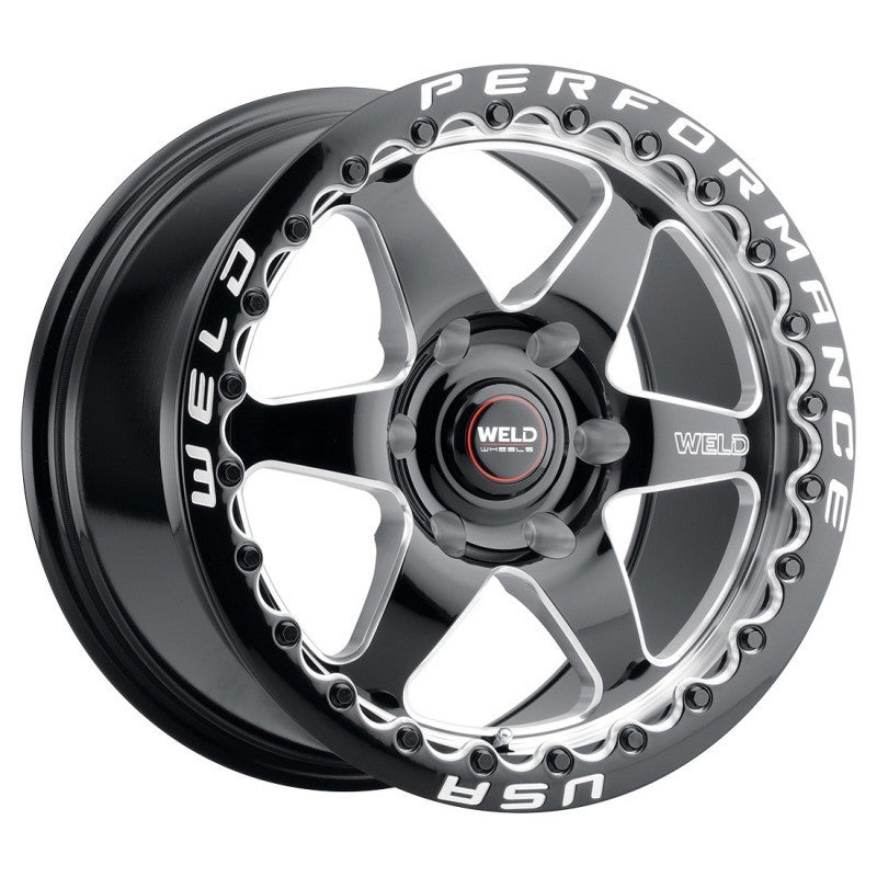 Weld S909 17x10 Ventura 6 Beadlock 6x135 ET42 BS7.25 Gloss BLK MIL DIA 87.1 Weld Wheels - Cast  AXOPROS