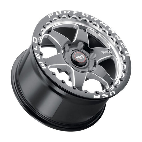 Weld S909 17x10 Ventura 6 Beadlock 6x139.7 ET25 BS6.50 Gloss BLK MIL DIA 106.1 Weld Wheels - Cast  AXOPROS