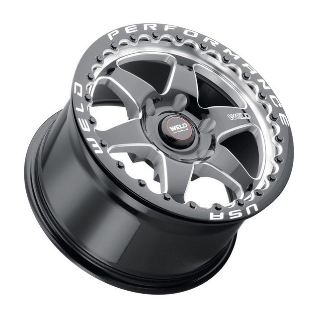 Weld S909 17x10 Ventura 6 Beadlock 6x139.7 ET25 BS6.50 Gloss BLK MIL DIA 106.1 Weld Wheels - Cast  AXOPROS