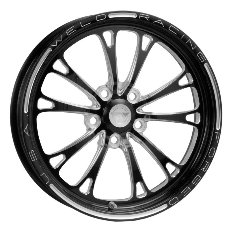 Weld V-Series 1-Piece 17x4.5 / 5x4.5 BP / 2.25in. BS Black Wheel - Non-Beadlock Weld Wheels - Forged  AXOPROS