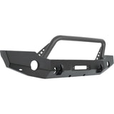 Westin 18-19 Jeep Wrangler JL WJ2 Full Width Front Bumper w/Bull Bar Textured Black Westin Bumpers - Steel  AXOPROS