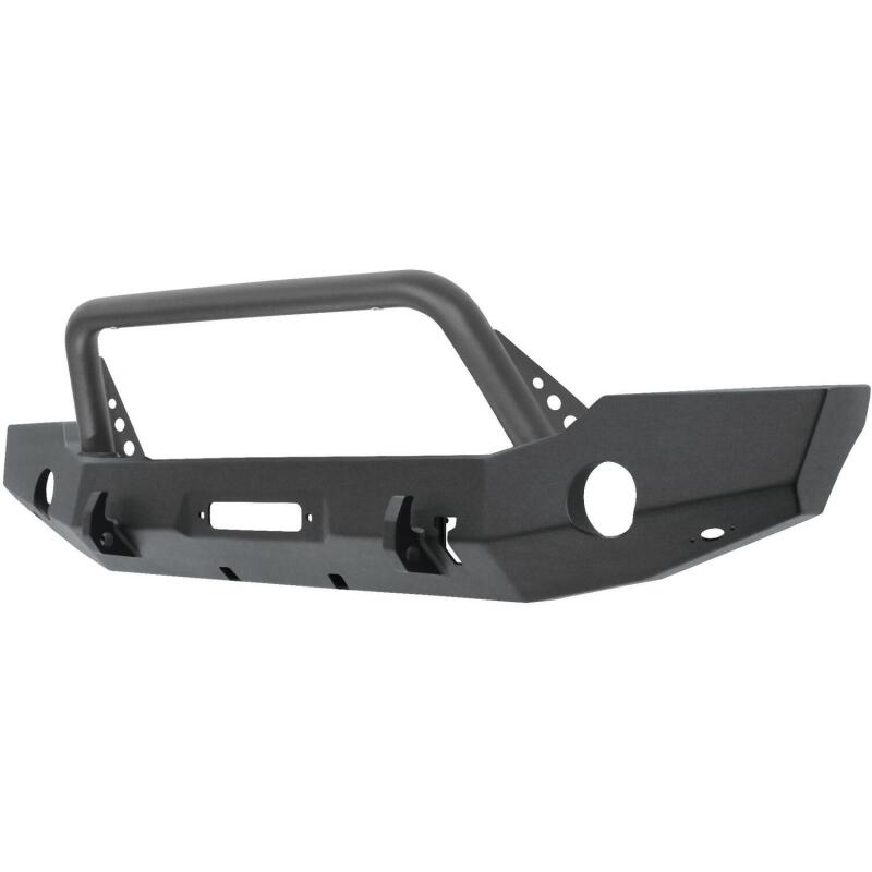 Westin 18-19 Jeep Wrangler JL WJ2 Full Width Front Bumper w/Bull Bar Textured Black Westin Bumpers - Steel  AXOPROS