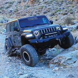 Westin 18-19 Jeep Wrangler JL WJ2 Full Width Front Bumper w/Bull Bar Textured Black Westin Bumpers - Steel  AXOPROS