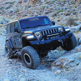Westin 18-19 Jeep Wrangler JL WJ2 Full Width Front Bumper w/Bull Bar Textured Black Westin Bumpers - Steel  AXOPROS
