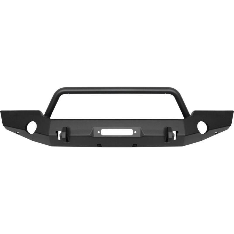 Westin 18-19 Jeep Wrangler JL WJ2 Full Width Front Bumper w/Bull Bar Textured Black Westin Bumpers - Steel  AXOPROS