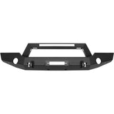 Westin 18-20 Jeep Wrangler WJ2 Full Width Front Bumper w/LED Light Bar Mount Textured Black Westin Bumpers - Steel  AXOPROS