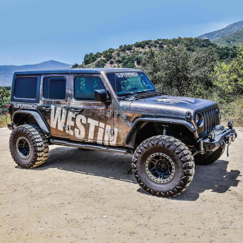 Westin 18-23 Jeep Wrangler JL Unlimited 4dr Rock Slider - Textured Black Westin Body Armor & Rock Rails  AXOPROS