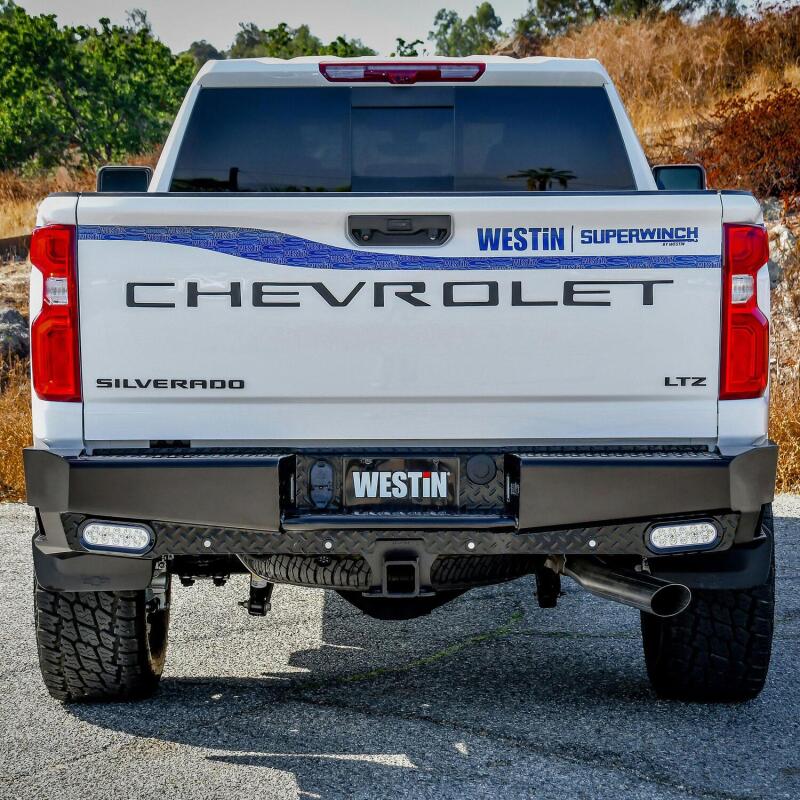 Westin 19-20 Chevy Silverado 1500 HDX Bandit Rear Bumper - Black Westin Bumpers - Steel  AXOPROS