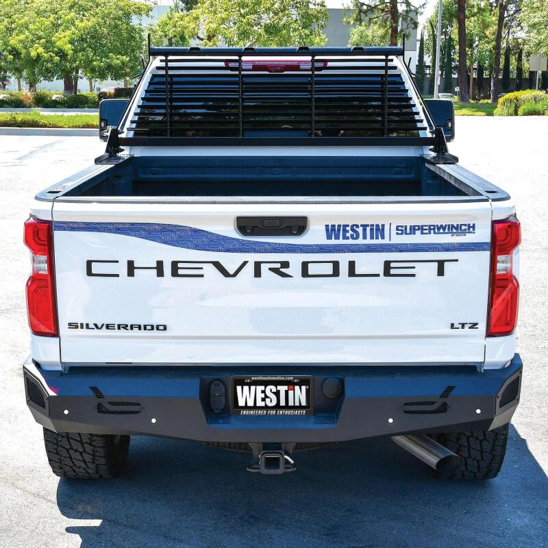 Westin 1999-2018 Chevrolet/Ford/GMC/Toyota Silverado/Sierra 1500/2500/3500 HD Headache Rack - Black Westin Headache Racks  AXOPROS