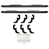 Westin 2019 Chevrolet Silverado/Sierra 1500 Crew Cab Non LD PRO TRAXX 5 Oval Nerf Step Bars - Black Westin Nerf Bars  AXOPROS