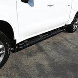Westin 2019 Chevrolet Silverado/Sierra 1500 Crew Cab Non LD PRO TRAXX 5 Oval Nerf Step Bars - Black Westin Nerf Bars  AXOPROS