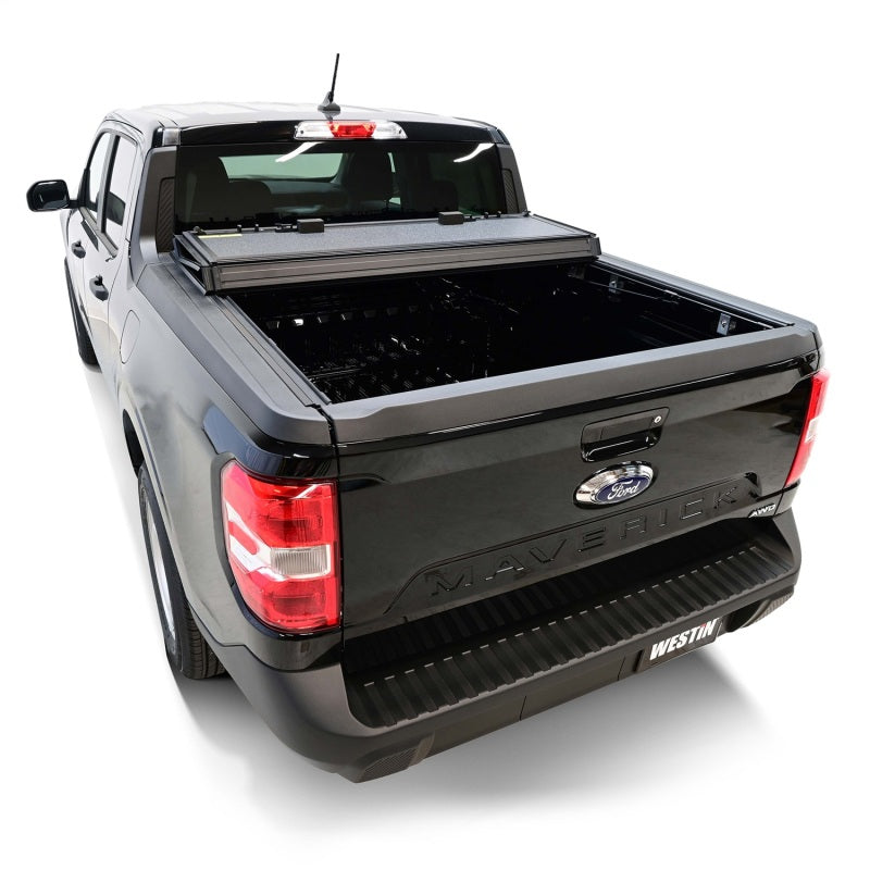 Westin 22-23 Ford Maverick 4WD 4ft. 6in. Bed Hard Tri-Fold Tonneau Cover - Black Westin Tonneau Covers - Hard Fold  AXOPROS