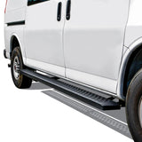 Westin Ford Transit Van 150/250/350 (46in Driver & 97in. Pass) Grate Steps Running Boards - Tex. Blk Westin Running Boards  AXOPROS
