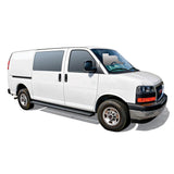 Westin Ford Transit Van 150/250/350 (46in Driver & 97in. Pass) Grate Steps Running Boards - Tex. Blk Westin Running Boards  AXOPROS