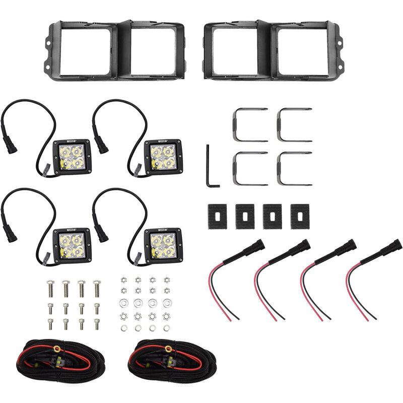 Westin Universal Light Kit for Outlaw Front Bumpers - Textured Black Westin Bumper Lights  AXOPROS