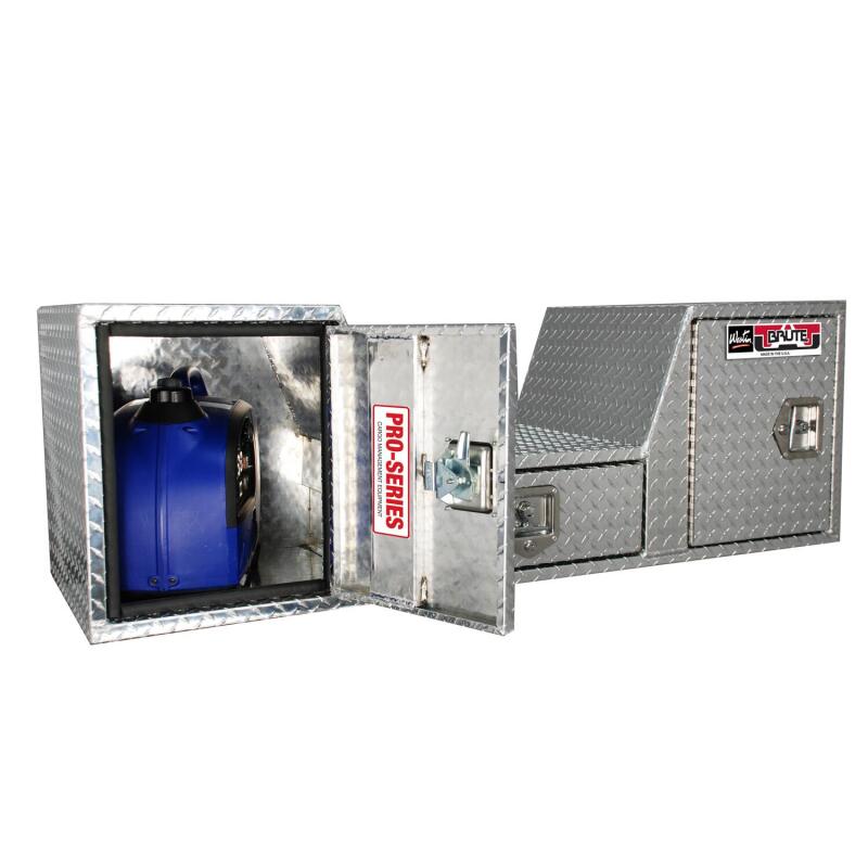 Westin/Brute V Shape Goose Neck 5th Wheel 57in Tailgate Box 1 Drawer/2 Swing Doors - Aluminum Westin Tool Storage  AXOPROS