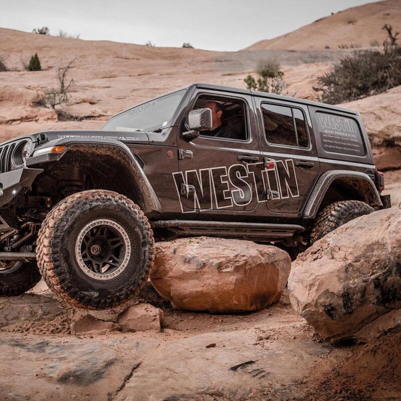 Westin/Snyper 2018+ Jeep Wrangler JL Unlimited 4DR Triple Tube Rock Rail Steps - Textured Black Westin Body Armor & Rock Rails  AXOPROS