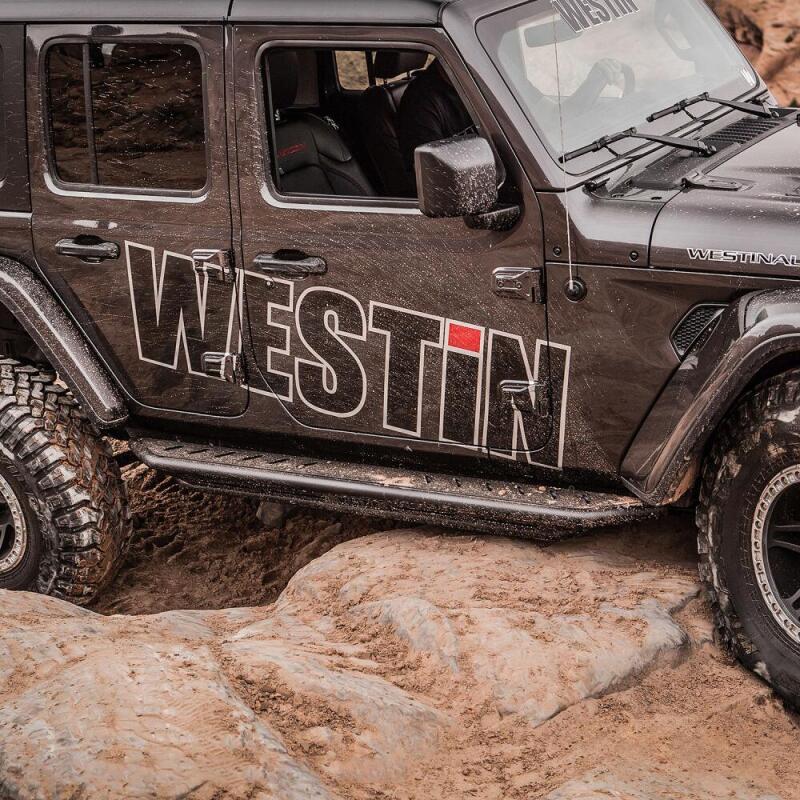 Westin/Snyper 2018+ Jeep Wrangler JL Unlimited 4DR Triple Tube Rock Rail Steps - Textured Black Westin Body Armor & Rock Rails  AXOPROS