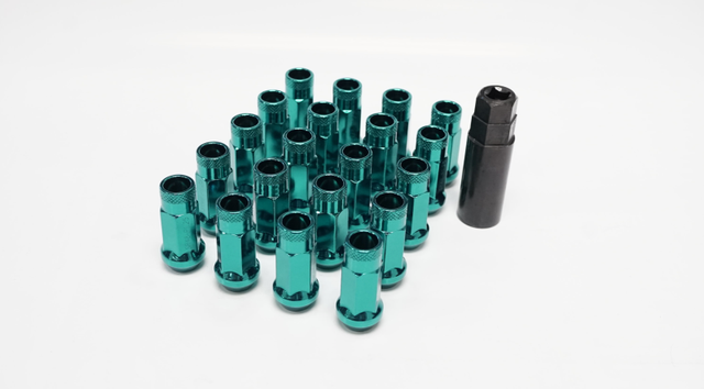 Wheel Mate 12x1.25 48mm Muteki SR48 Green Blue Open End Lug Nuts Wheel Mate Lug Nuts  AXOPROS