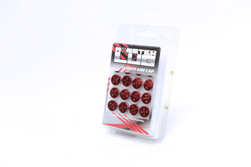 Wheel Mate Monster Lug Nut Caps - Red 14x1.50 Wheel Mate Lug Nuts  AXOPROS
