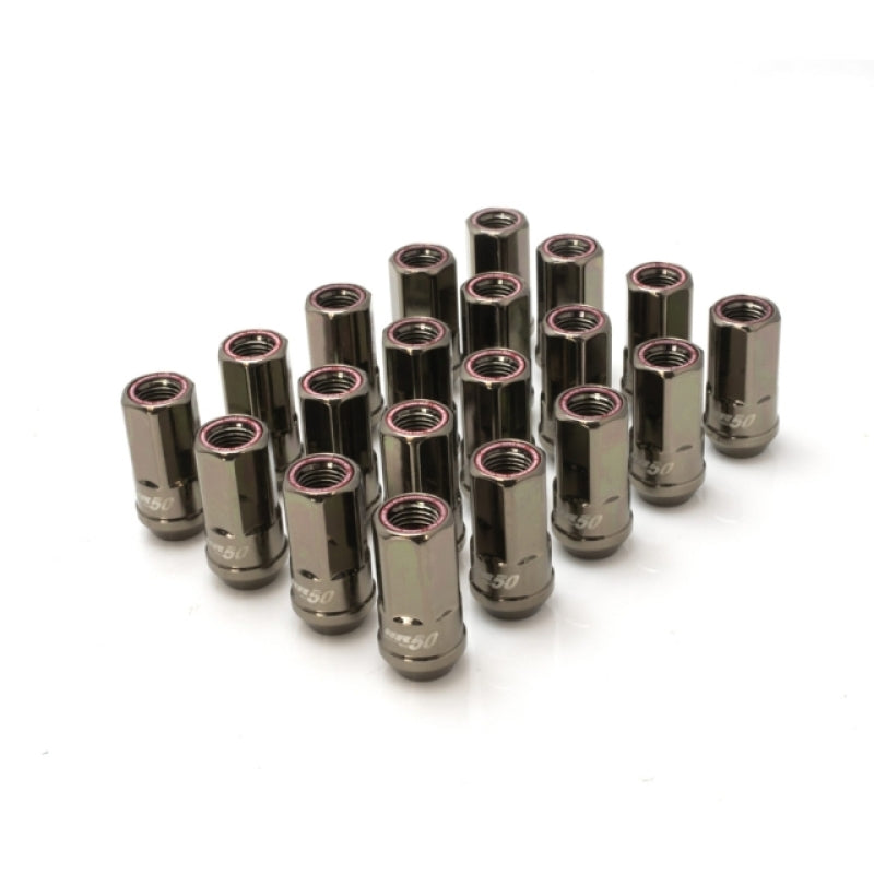 Wheel Mate Muteki HR50 Open End Lug Nuts - Titanium Chrome w/ Red Ring 14x1.50 Wheel Mate Lug Nuts  AXOPROS