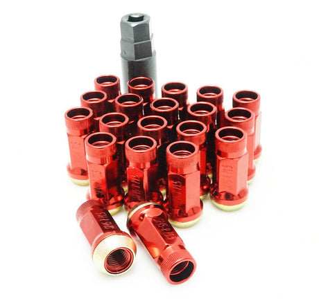 Wheel Mate Muteki SR45R Lug Nut Kit Lock Set 12x1.5 45mm - Red Wheel Mate Lug Nuts  AXOPROS