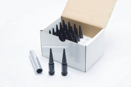 Wheel Mate Spiked Lug Nuts Set of 24 - Black 14x1.50 Wheel Mate Lug Nuts  AXOPROS