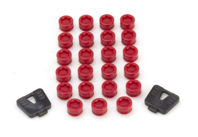 Wheel Mate SR45R Caps Set of 20 - Red Wheel Mate Lug Nuts  AXOPROS