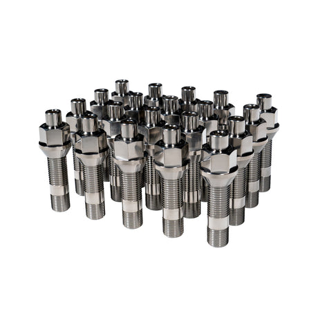 Wheel Mate Titanium Wheel Stud Conversion (Raw Ti) - M14x1.25 to M14x1.5 - 74mm - 60deg Lug Nut Wheel Mate Wheel Studs  AXOPROS