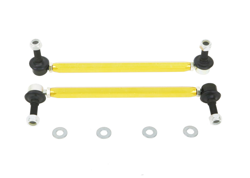 Whiteline 18-19 Kia Stinger Front Sway Bar Link Assembly Heavy Duty Adjustable Steel Ball Whiteline Sway Bar Endlinks  AXOPROS