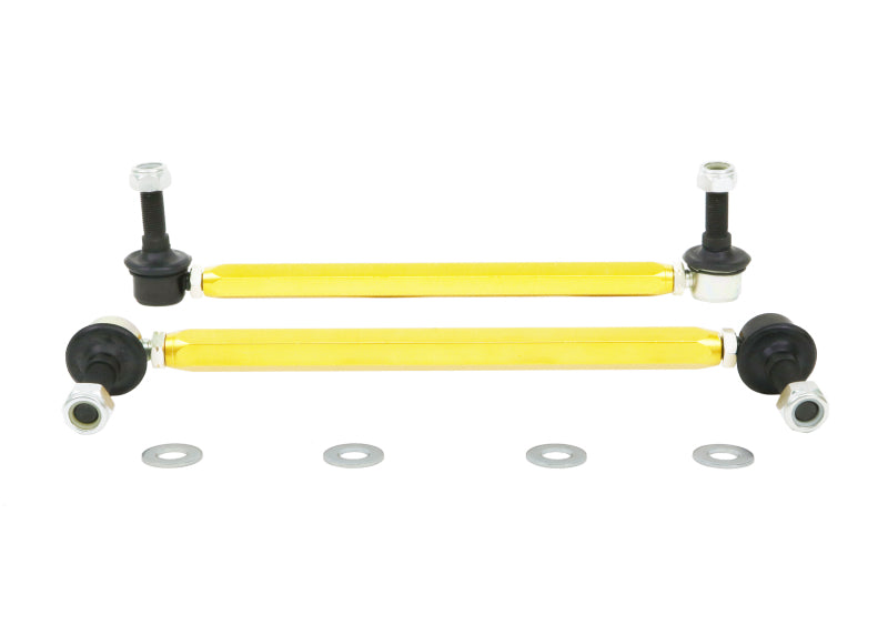 Whiteline 18-19 Kia Stinger Front Sway Bar Link Assembly Heavy Duty Adjustable Steel Ball Whiteline Sway Bar Endlinks  AXOPROS