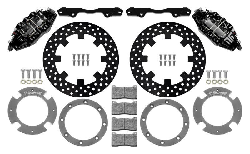 Wilwood 17-21 Can-Am X3RS Black 6-Piston Front Kit 11.25in - Drilled Rotors Wilwood Brake Kits - Performance Drill  AXOPROS