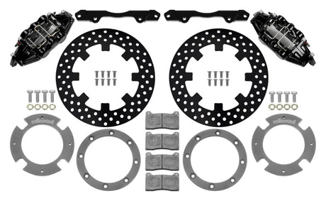 Wilwood 17-21 Can-Am X3RS Black 6-Piston Front Kit 11.25in - Drilled Rotors Wilwood Brake Kits - Performance Drill  AXOPROS