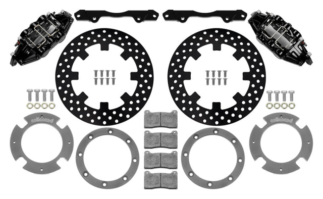 Wilwood 17-21 Can-Am X3RS Black 6-Piston Front Kit 11.25in - Drilled Rotors Wilwood Brake Kits - Performance Drill  AXOPROS