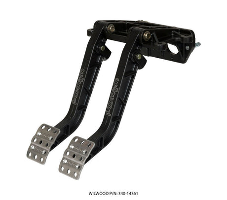 Wilwood Adjustable-Tandem Dual Pedal - Brake / Clutch - Fwd. Swing Mount - 7.0:1 - Black E-Coat Wilwood Pedals  AXOPROS