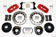 Wilwood AERO4 Rear P-Brake Kit 14.00in Drill Red 2005-2014 Mustang Wilwood Big Brake Kits  AXOPROS