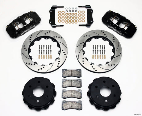 Wilwood AERO4 RearTruck Kit 14.25in Drilled 1999-2010 GM 1500-SUV 1 Piston OE Caliper Wilwood Big Brake Kits  AXOPROS
