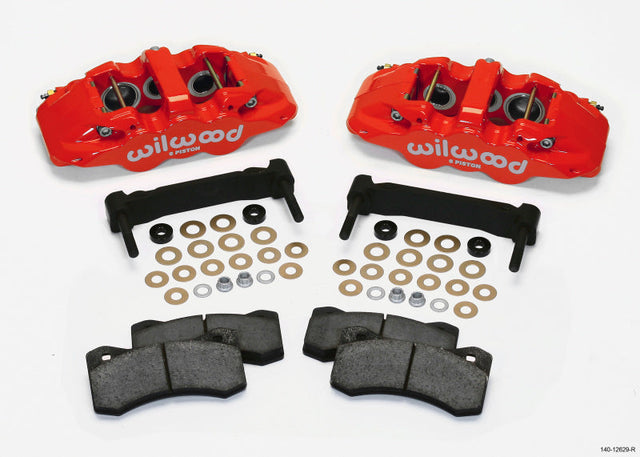Wilwood AERO6 Front Caliper & Bracket Kit - Red 97-13 C5/C6 Corvette w/ OEM HD/Z51 Rotors Wilwood Big Brake Kits  AXOPROS