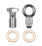 Wilwood Banjo Fitting Kit -3 male to 10mm-1.00 Banjo Bolt & Crush Washers (1 qty) Wilwood Brake Hardware  AXOPROS