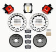 Wilwood Combination Parking Brake Rear Kit 12.88in Drilled Red Honda S2000 Wilwood Brake Calipers - Perf  AXOPROS