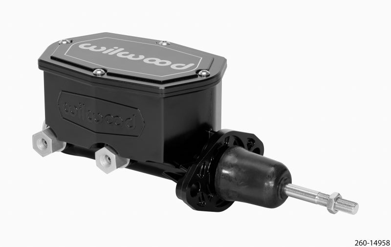 Wilwood Compact Tandem Master Cylinder - 15/16in Bore - w/Pushrod (Black) Wilwood Brake Master Cylinder  AXOPROS