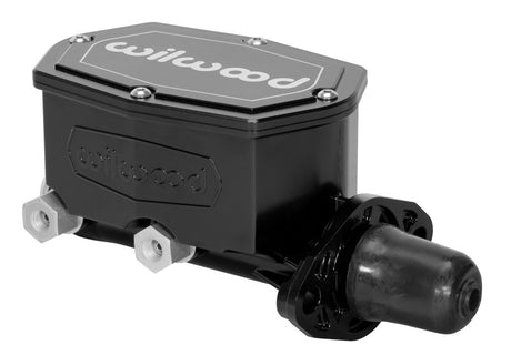 Wilwood Compact Tandem Master Cylinder - 1.12in Bore - w/Pushrod (Black) Wilwood Brake Master Cylinder  AXOPROS