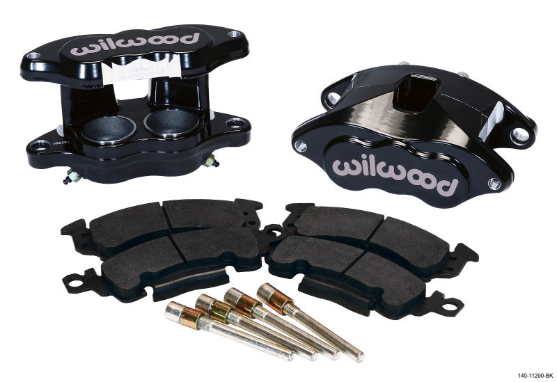 Wilwood D52 Front Caliper Kit - Black Pwdr 2.00 / 2.00in Piston 1.28in Rotor Wilwood Big Brake Kits  AXOPROS