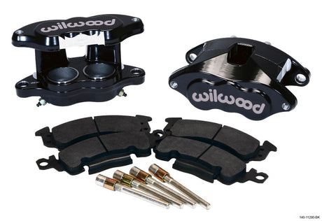 Wilwood D52 Front Caliper Kit - Black Pwdr 2.00 / 2.00in Piston 1.28in Rotor Wilwood Big Brake Kits  AXOPROS
