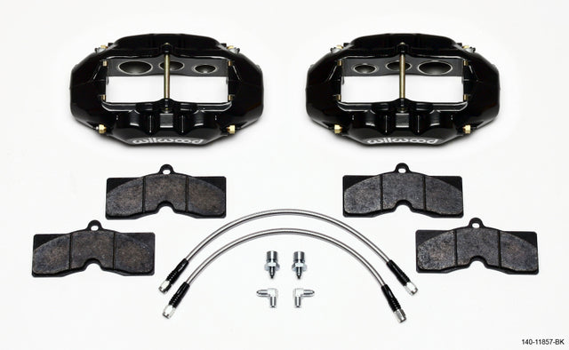 Wilwood D8-6 Front Caliper Kit Black Corvette C2 / C3 65-82 Wilwood Big Brake Kits  AXOPROS