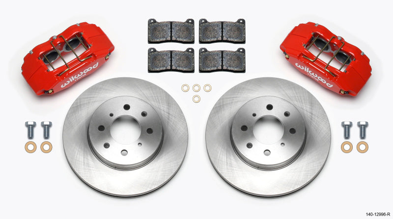 Wilwood DPHA Front Caliper & Rotor Kit Red Honda / Acura w/ 262mm OE Rotor Wilwood Big Brake Kits  AXOPROS