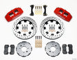Wilwood Dynapro 6 Front Hat Kit 12.19in Drilled Red 90-99 Civic w/240 mm Disc Wilwood Big Brake Kits  AXOPROS