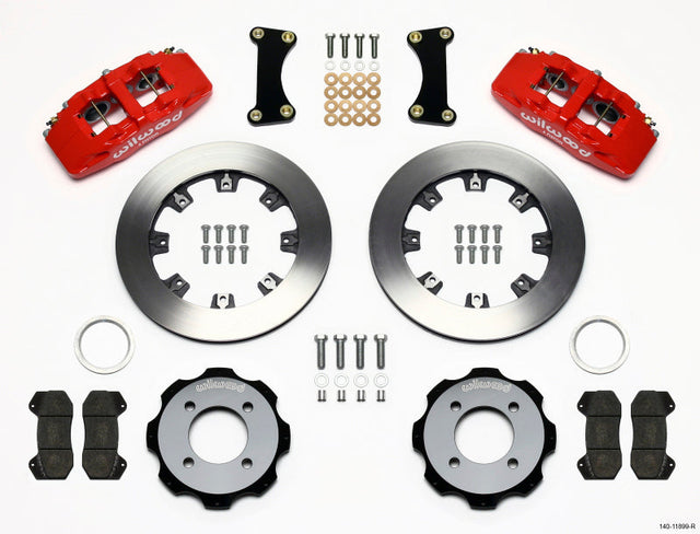 Wilwood Dynapro 6 Front Hat Kit 12.19in Red 2011 Fiesta Wilwood Big Brake Kits  AXOPROS