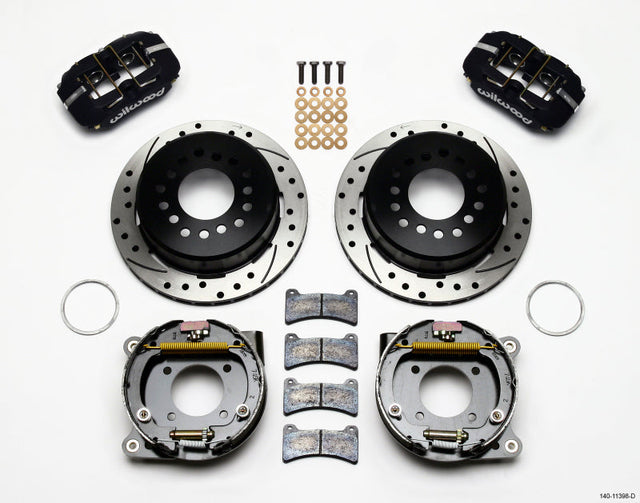 Wilwood Dynapro Low-Profile 11.00in P-Brake Kit Drilled Chevy 12 Bolt 2.75in Off w/ C-Clips Wilwood Big Brake Kits  AXOPROS